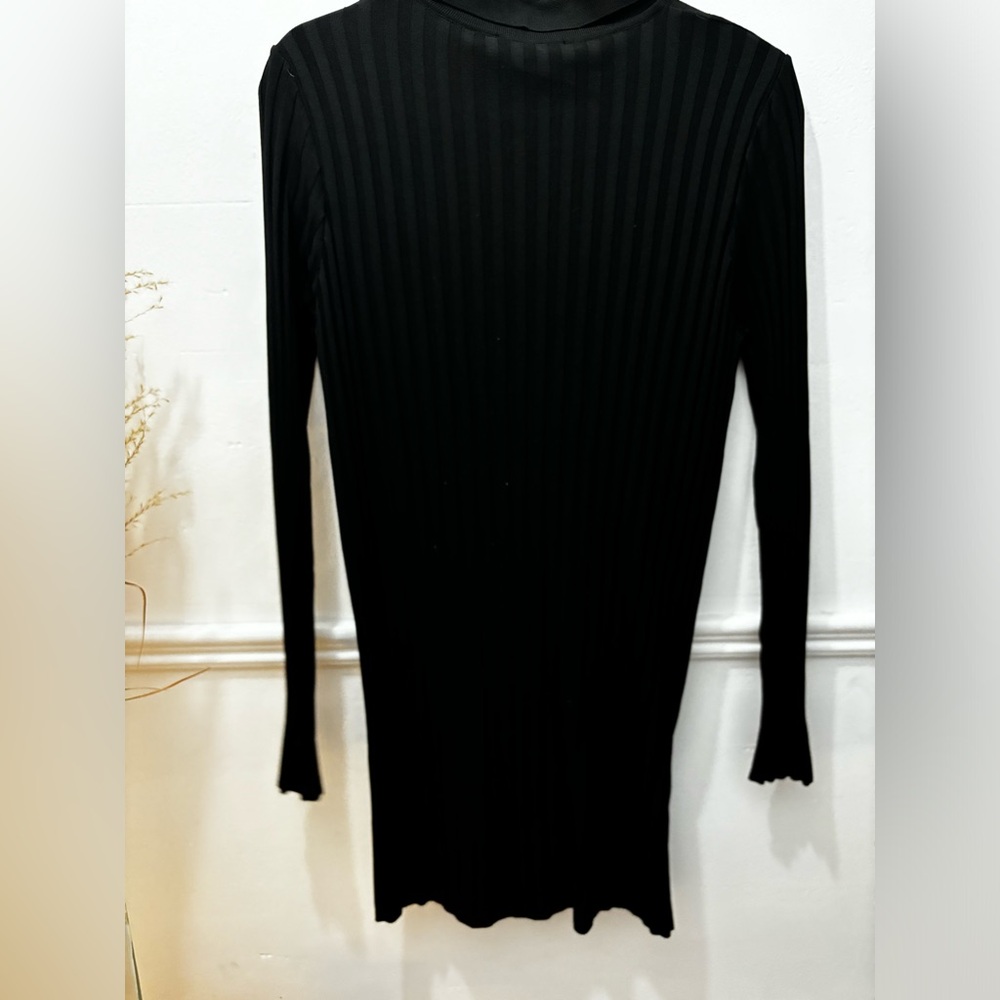 Mango Black stretch button down dress - Picture 4 of 5